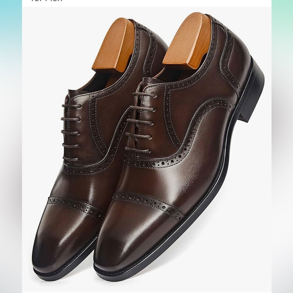 Brown Leather Men's Dress Shoes
